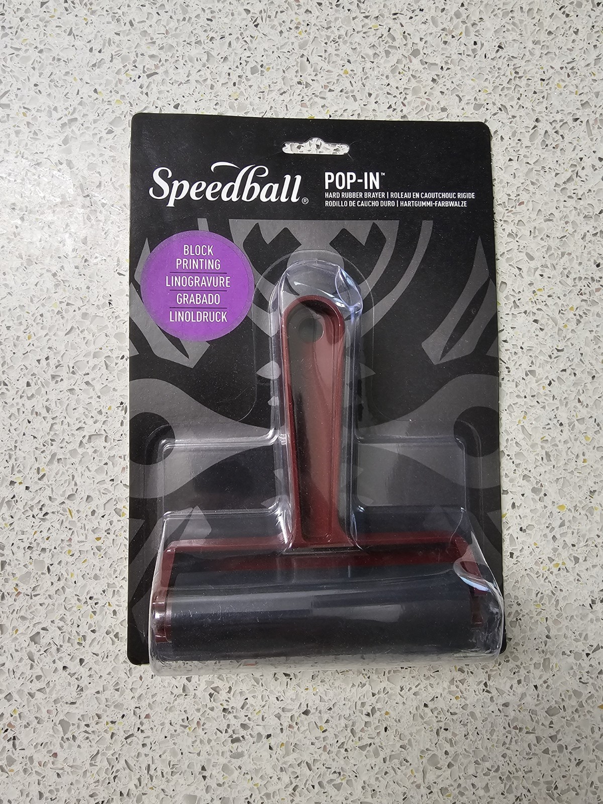 Speedball Hard Rubber Brayer 4in Pop-In New In Package