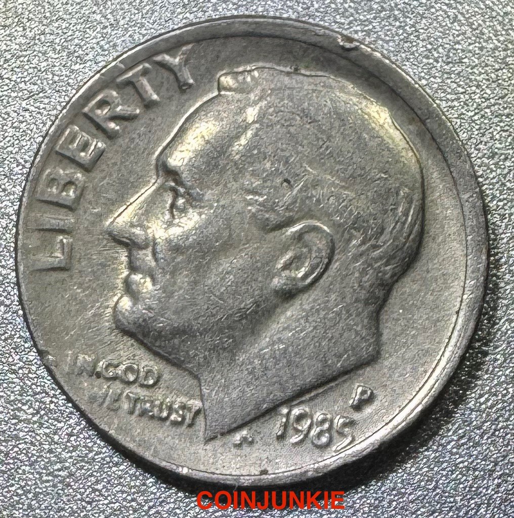1985 P Roosevelt Dime-OOC-DDR