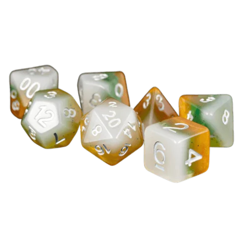 Fanroll - 16mm Resin Polyhedral Dice Set - Kiwi