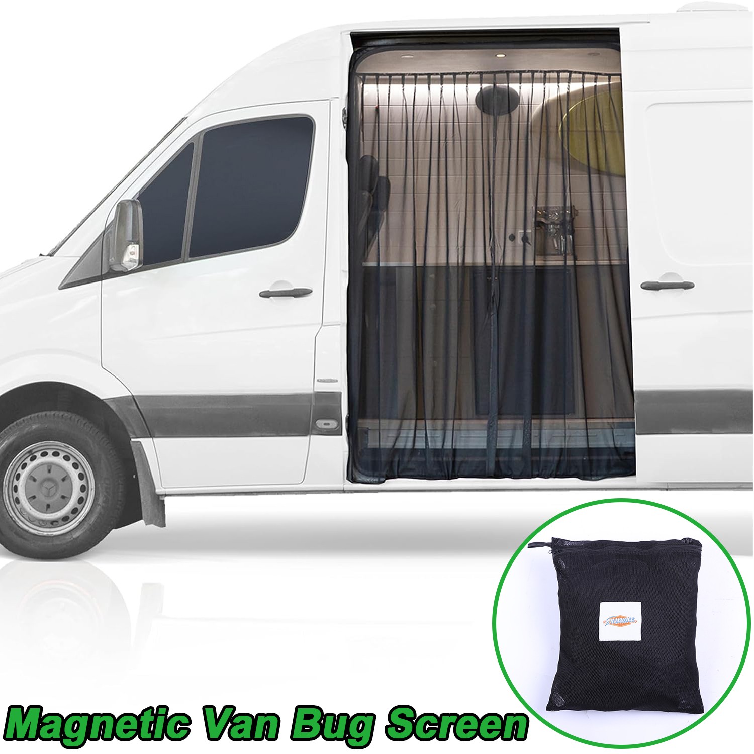 Mosquito Net Bug Fly Screen For Mercedes Sprinter Vans and Other Camp Side Door