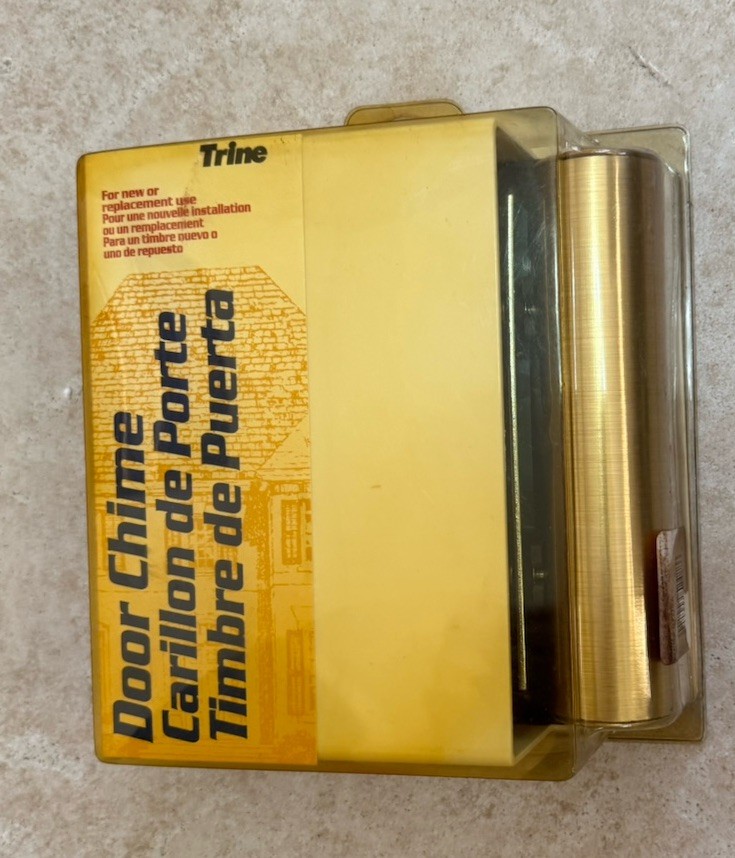VINTAGE Sealed New Trine Door Chime Kit New Replacement 2 Note Front And Rear