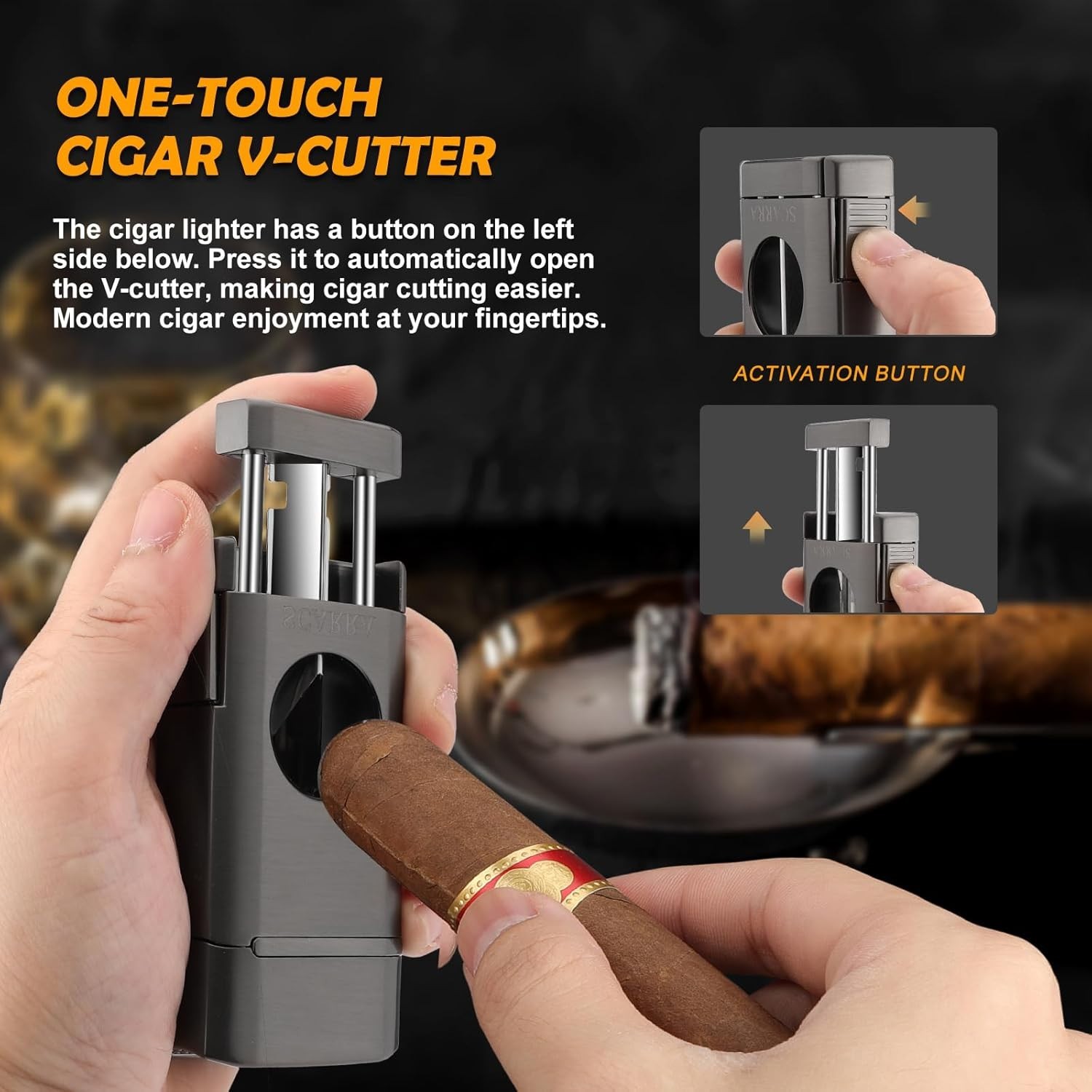 Cigar Torch Lighter, Multi-Function 3-in-1 Torch Lighter Gift for Men, Butane...