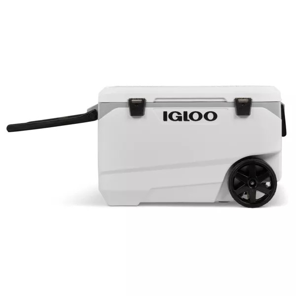 IGLOO LATITUDE 137 CANS 90 QUART ROLLING COOLER POLYETHYLENE - WHITE-GRAY