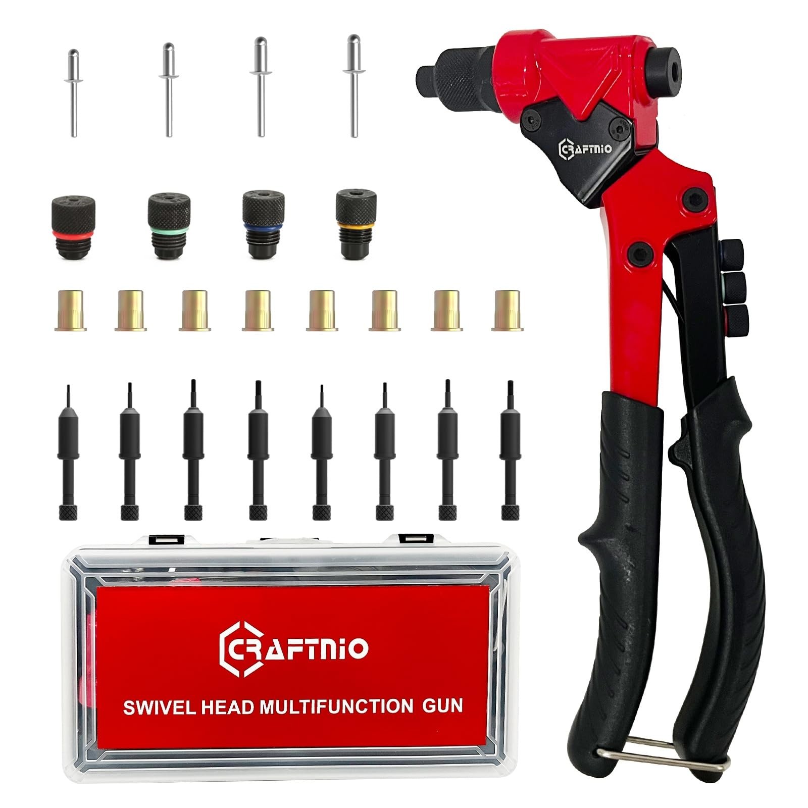 2 in 1 Rivet Nut Tool, Gun, 360° Swivel Head Multi-Application tool...