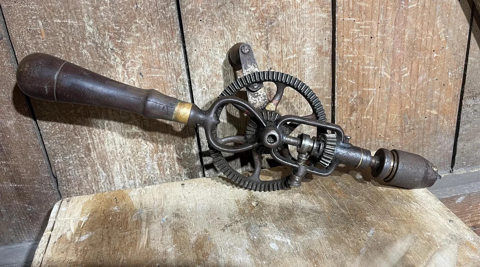 Mechanical Hand Drill, Soviet Tool, Collectible Drill, Workshop Decoration, USSR