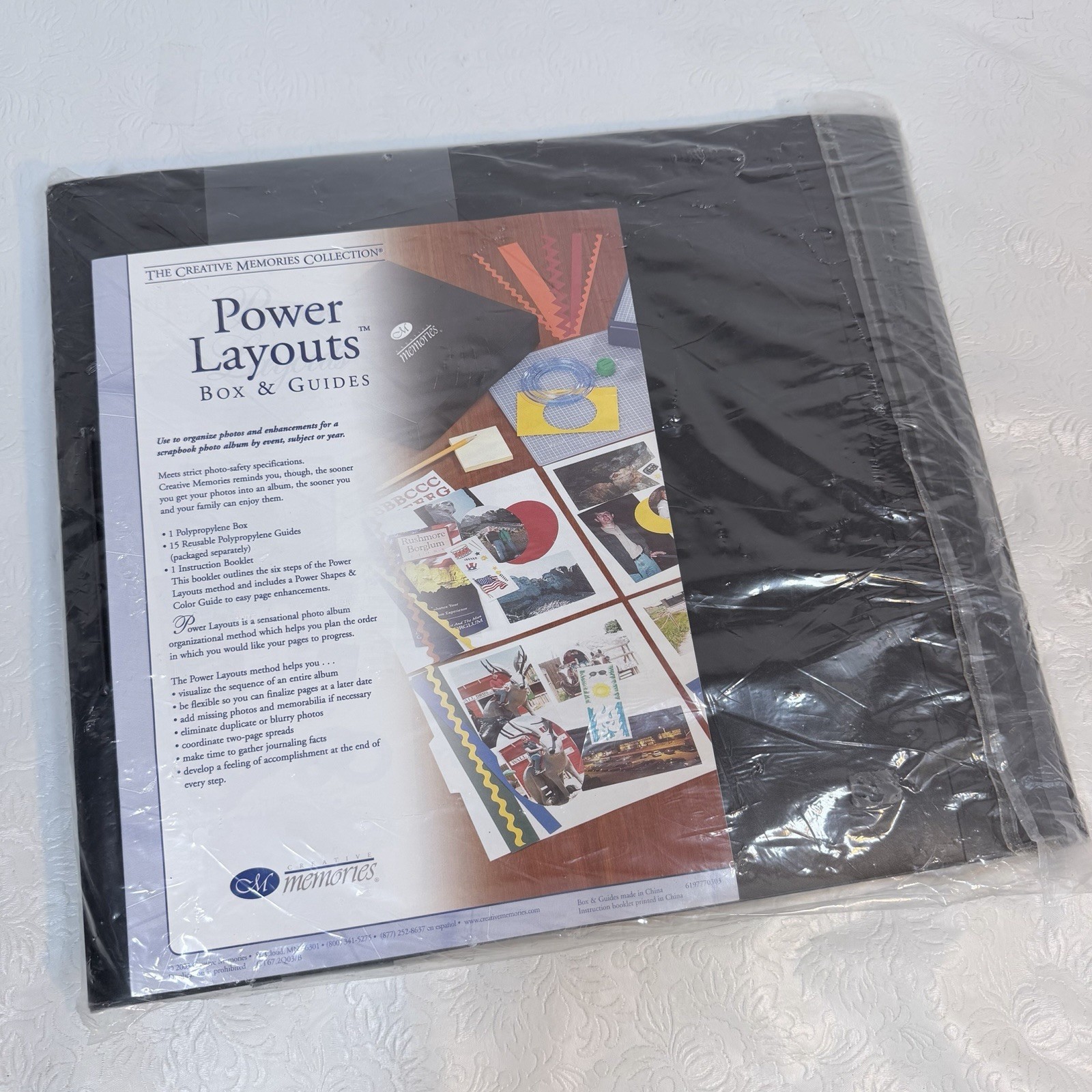 Creative Memories Power Layouts Box and Guides 12x12 Scrapbook Organizing Photos