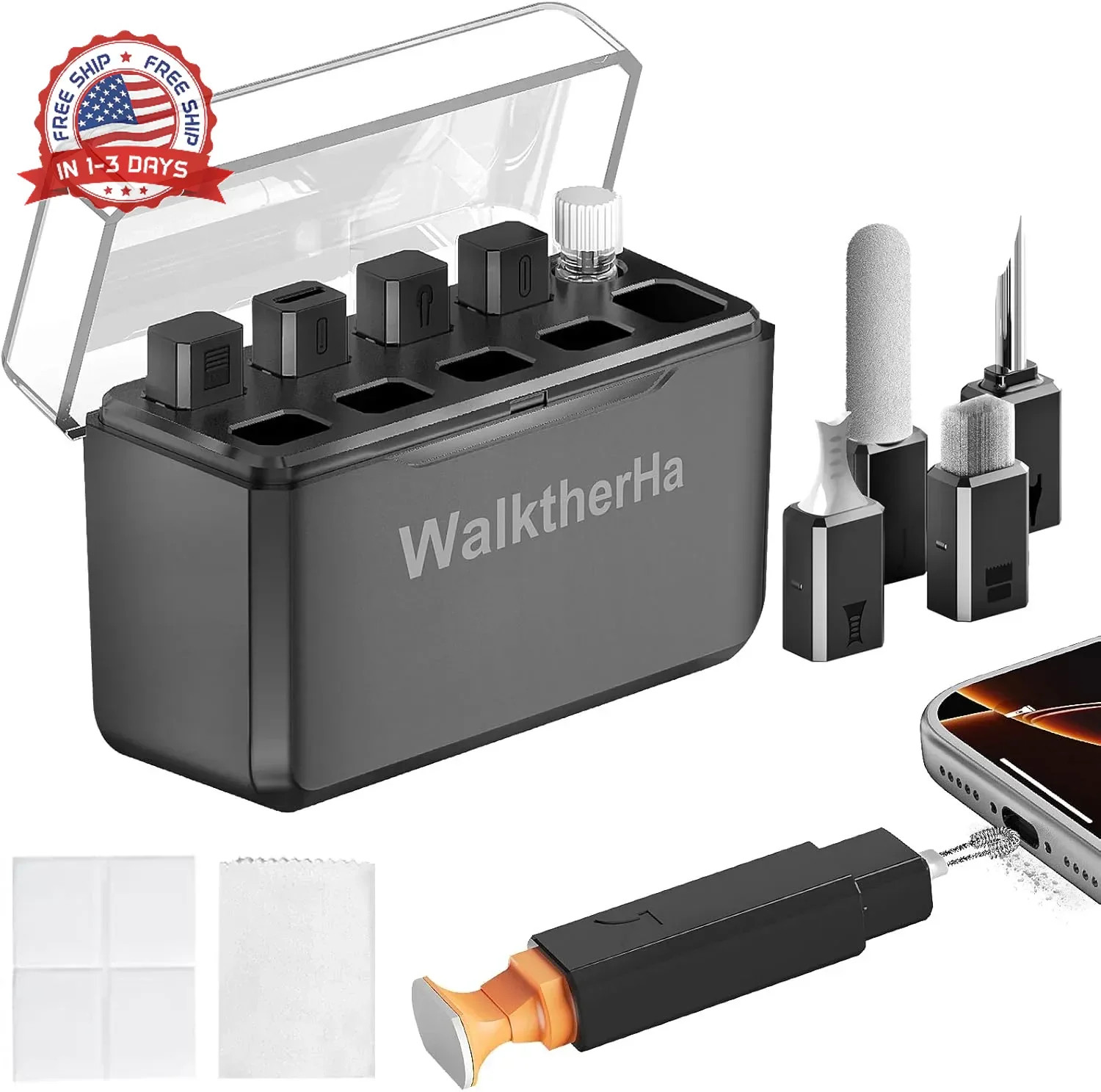 13-in-1 for iPhone Cleaning Kit Charging Port Cleaner- Multi-Tool Phone Cleaner