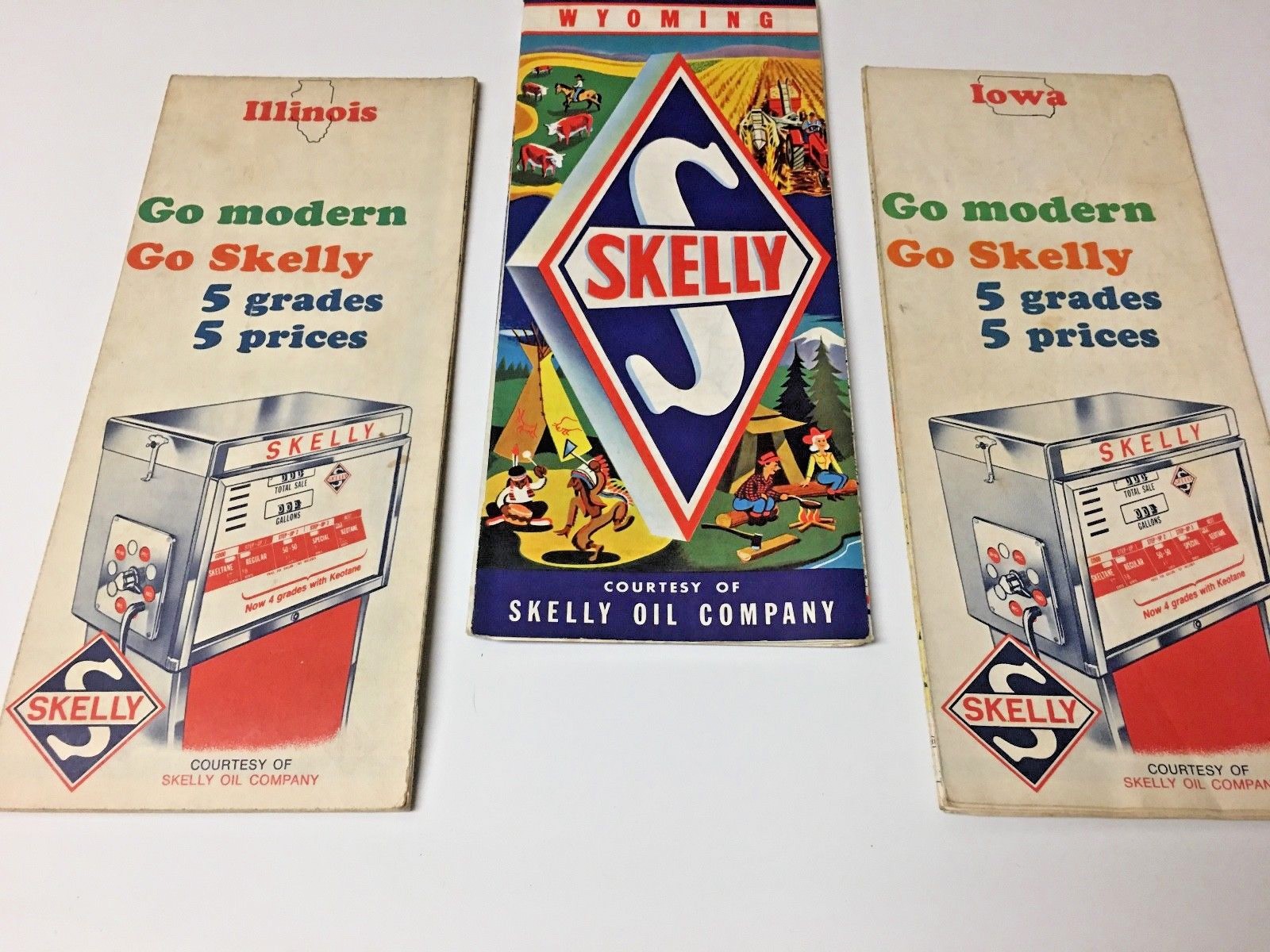 SKELLY LOT OF 3 HIGHWAY MAPS