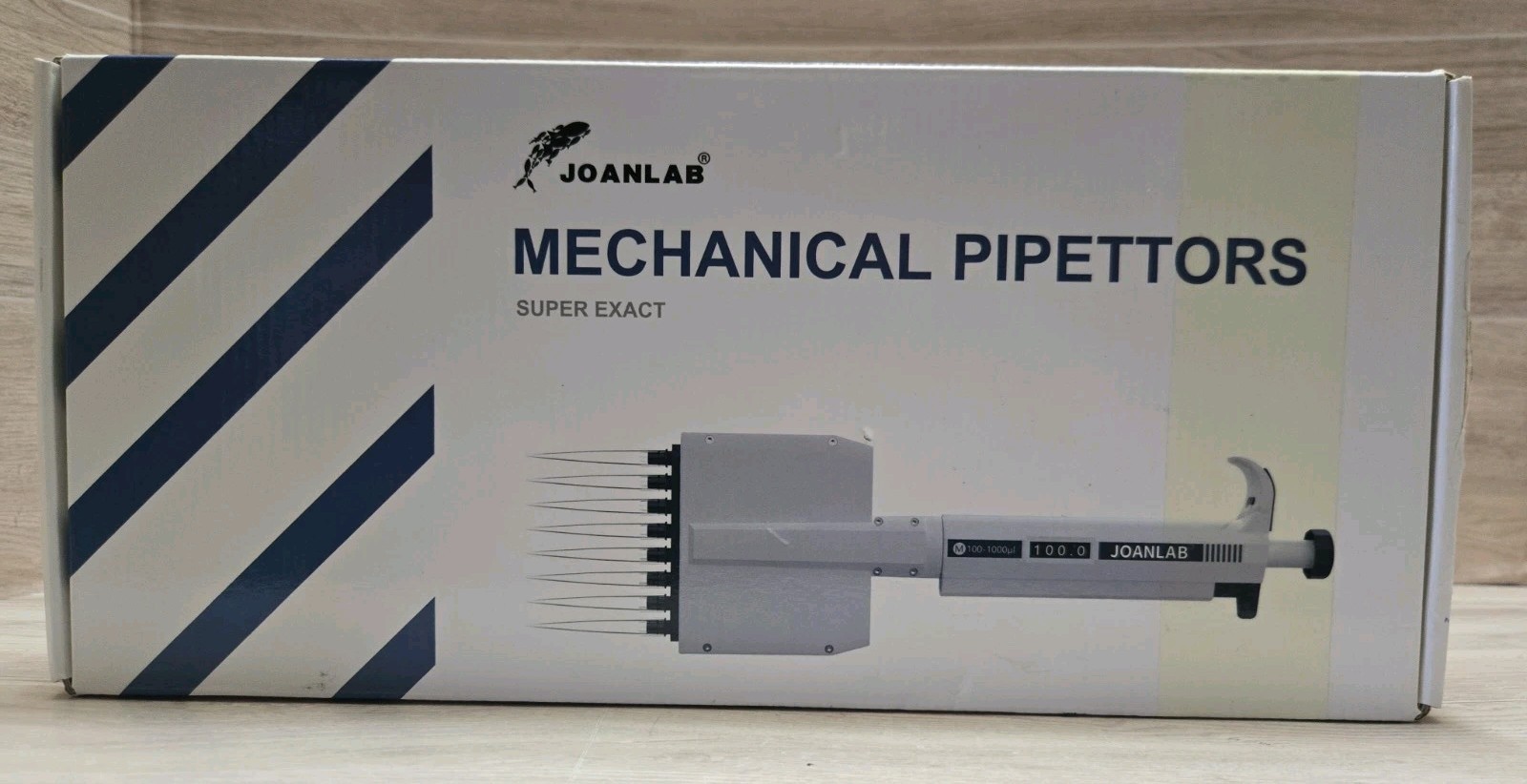 8-Channel Manual Mechanical Pipettor with Digit Display 50-300ul - New /Sealed