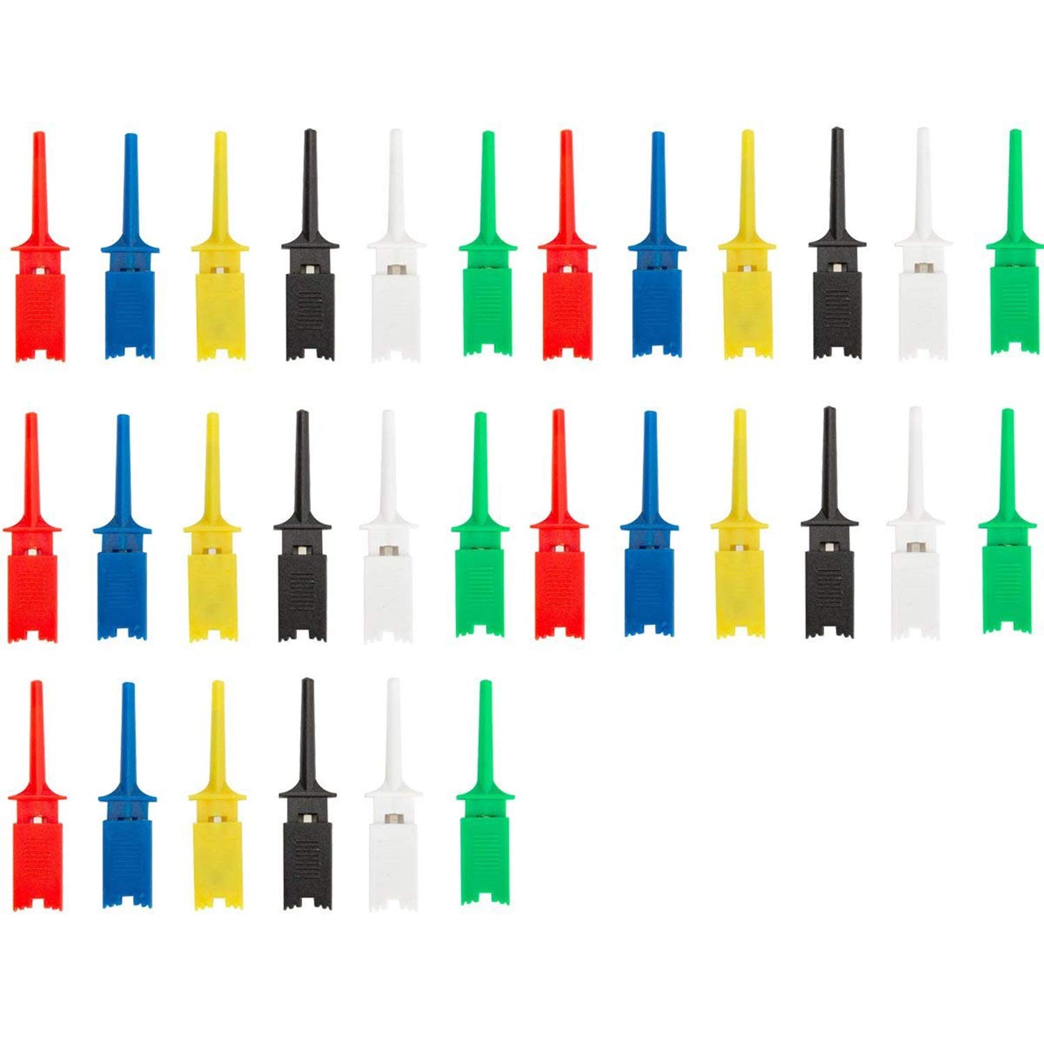 DIYhz 6 Colors Mini SMD Ic Test Hook Clip Grabbers Probe Jumper for 6 colors
