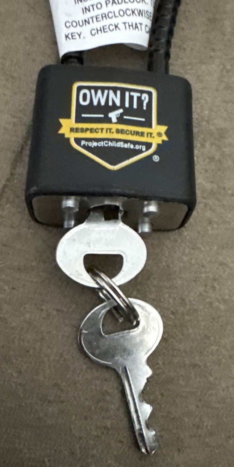 Project Childsafe Cable Style Child Safety Trigger Pistol Gun Lock+Keys