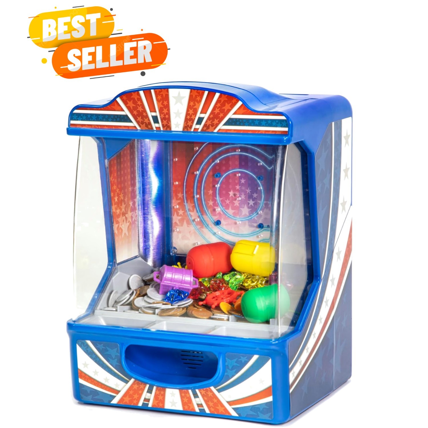 Retro Arcade Electronic: Coin Pusher - Tabletop Game, Push The Coins Over The...