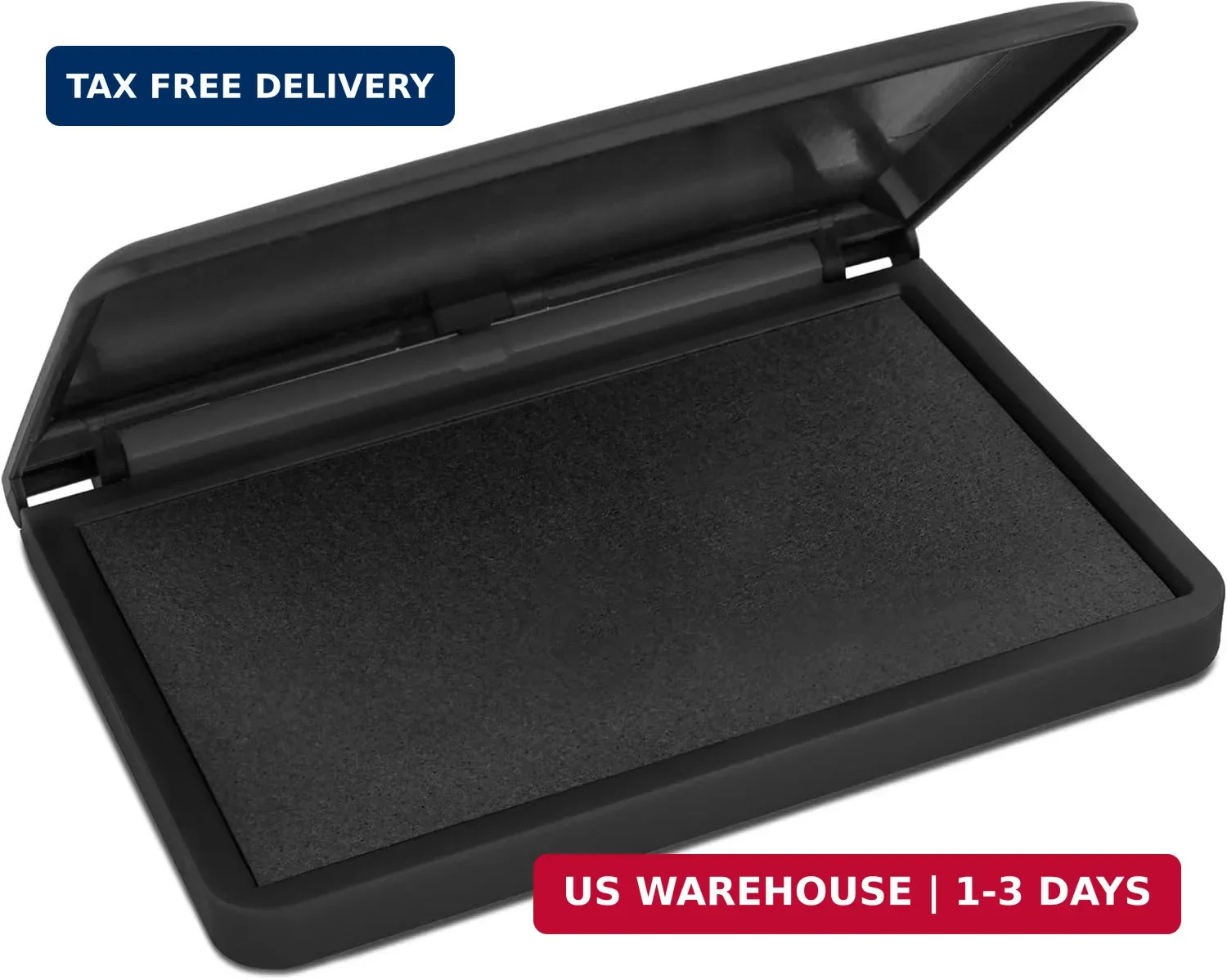 Large Black Stamp Pad - 2-3/4" by 4-1/4" - Premium Quality Felt Pad