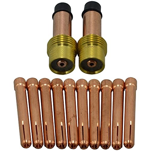 TIG Gas Lens Collets Bodies Large Diameter 45V27 10N25 45V27 10N25 1/8" 12pcs