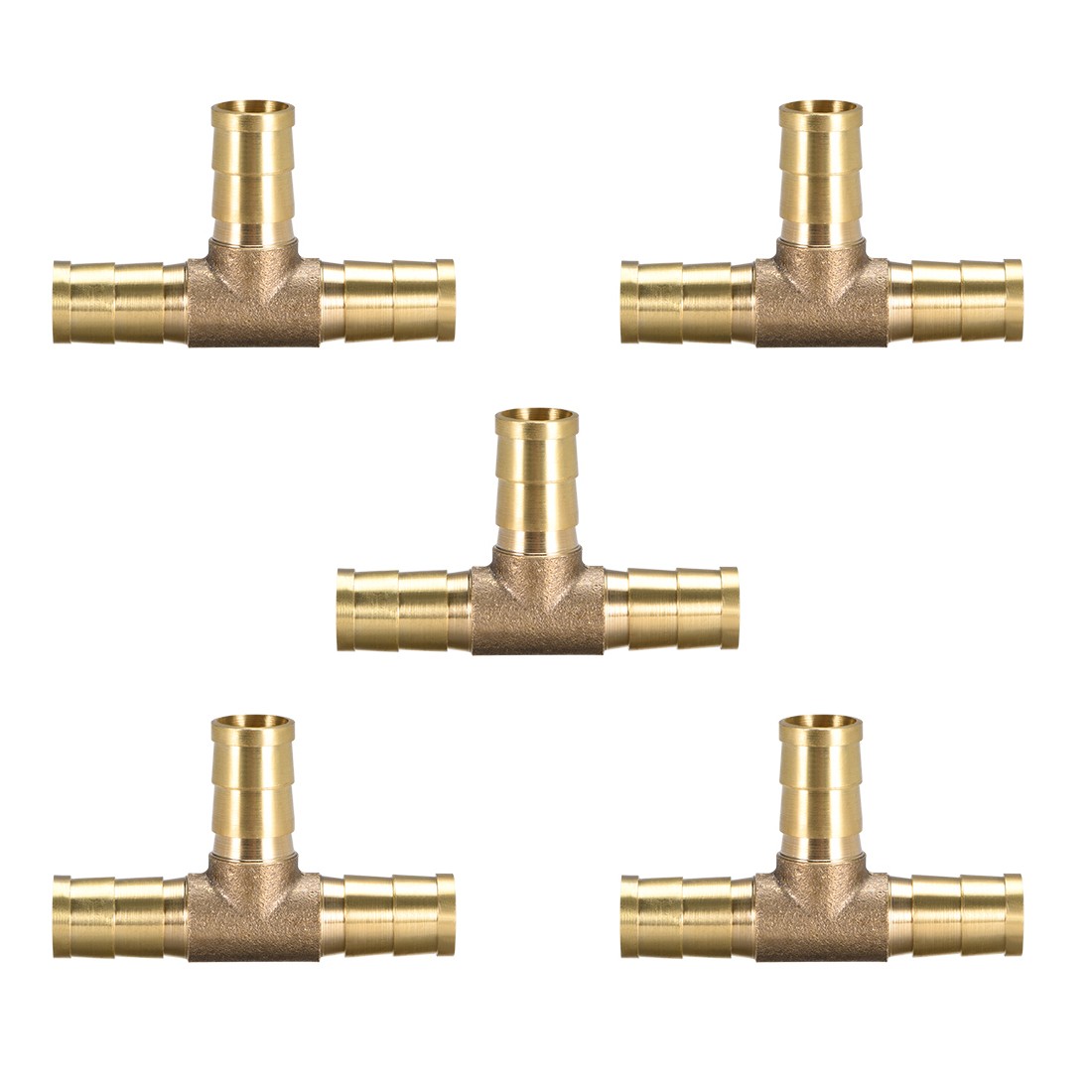 5 Pcs 10mm or 3/8" Brass Barb Splicer Fitting T Shaped 3 Way Barb Hose Fitting