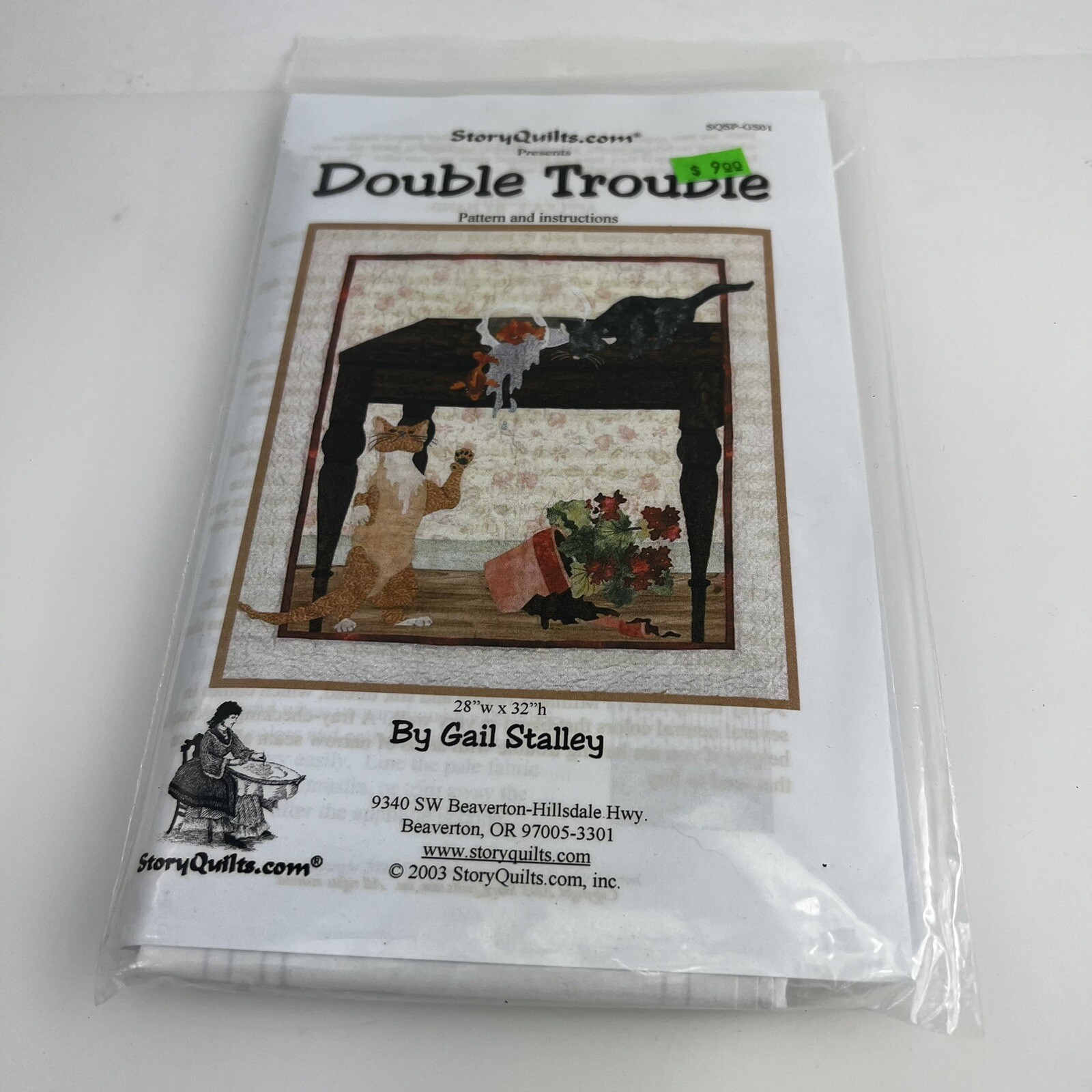 StoryQuilts Double Trouble - Cats Quilt Pattern and Instructions UNCUT