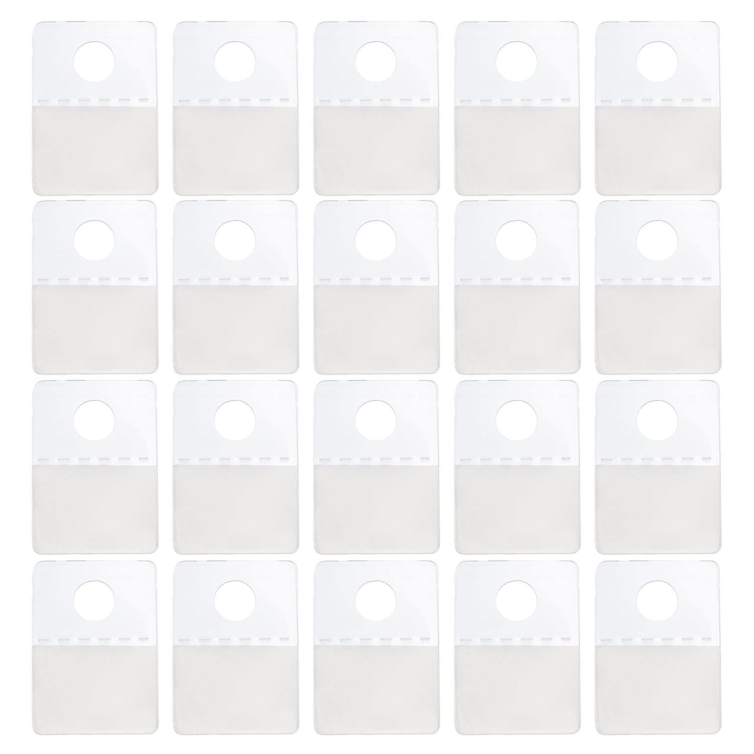 200 PCS Clear Self-Adhesive Hang Tabs Hooks Round Hole Pegboard Display