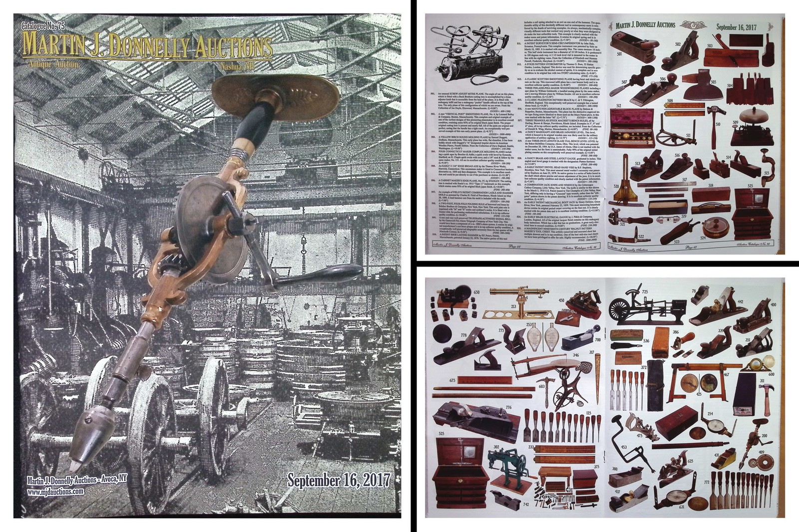 Full Color September, 2017 (FC17) Antique Tool Auction Catalog & Prices Realized