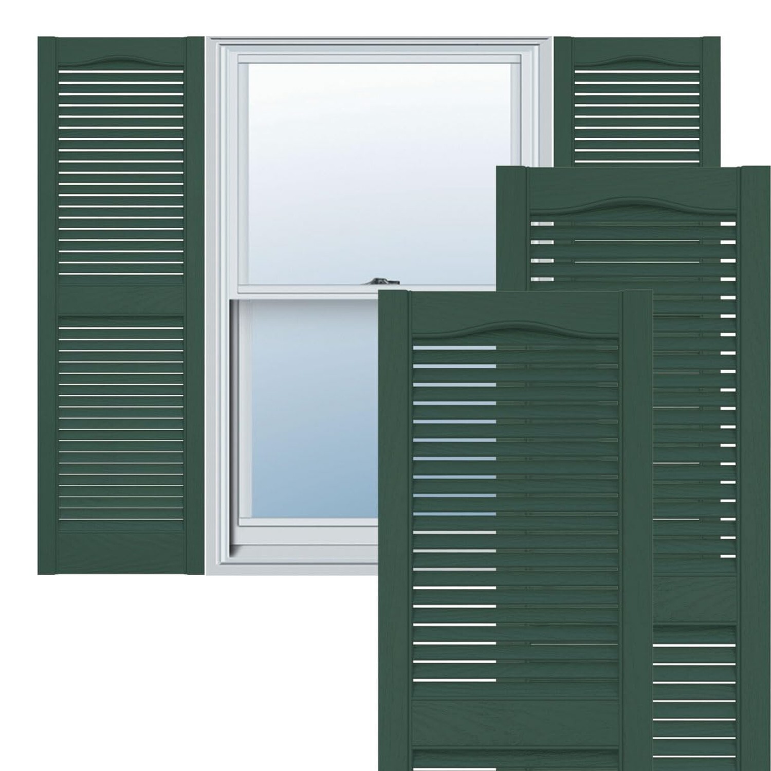 Ekena Millwork Lifetime Vinyl LL1S12X06700FG Standard Cathedral Top Center Mu...