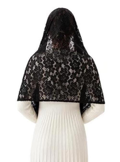 Women Rectangular Chapel Veil Scarf Catholic Church Veils Mantilla Wrap