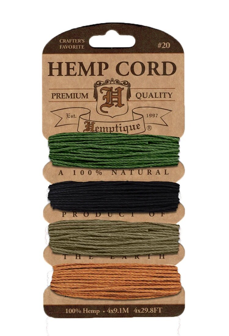 Hemptique Hemp Cord 20lb 120'-Camo