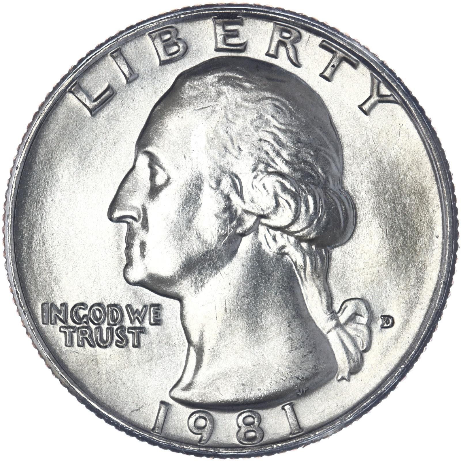 1981 D Washington Quarter Gem BU US Coin See Pics E031