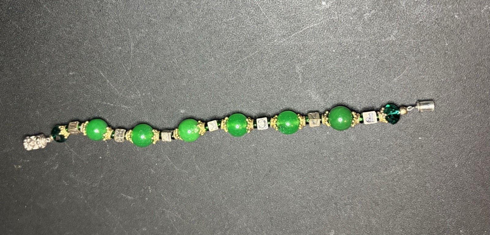 Handcrafted Green Beaded Bracelet