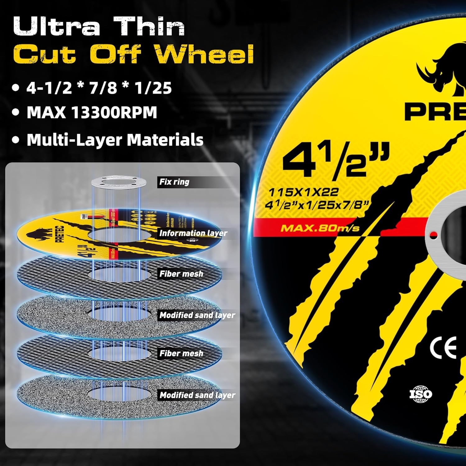 26-Pack Angle Grinder Discs 4.5'' - Durable Cutting & Grinding Solution