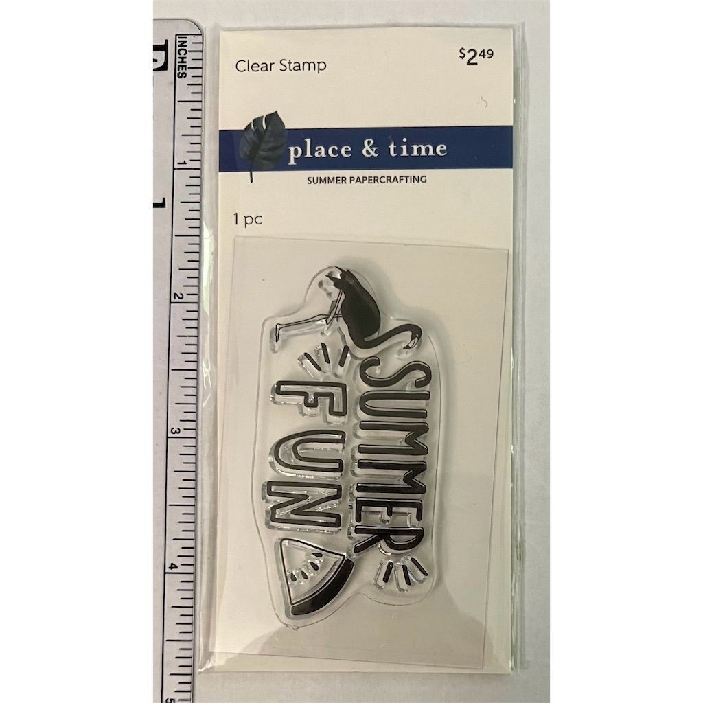 Place & Time Clear Stamp Summer Fun Papercrafting Craft Supplies