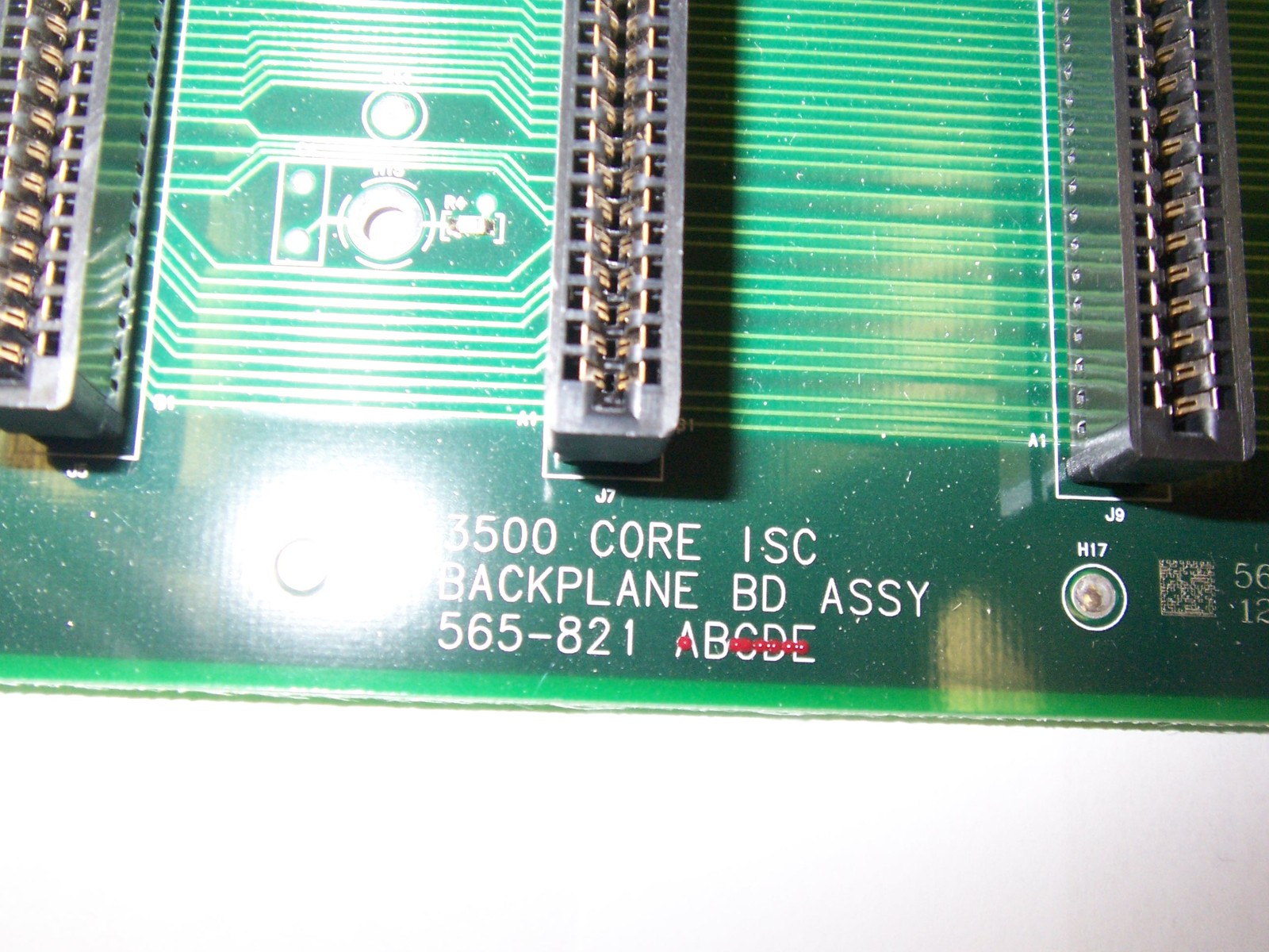 SIMPLEX 3500 CORE ISC BACKPLANE BOARD 565-821 565821 FIRE ALARM