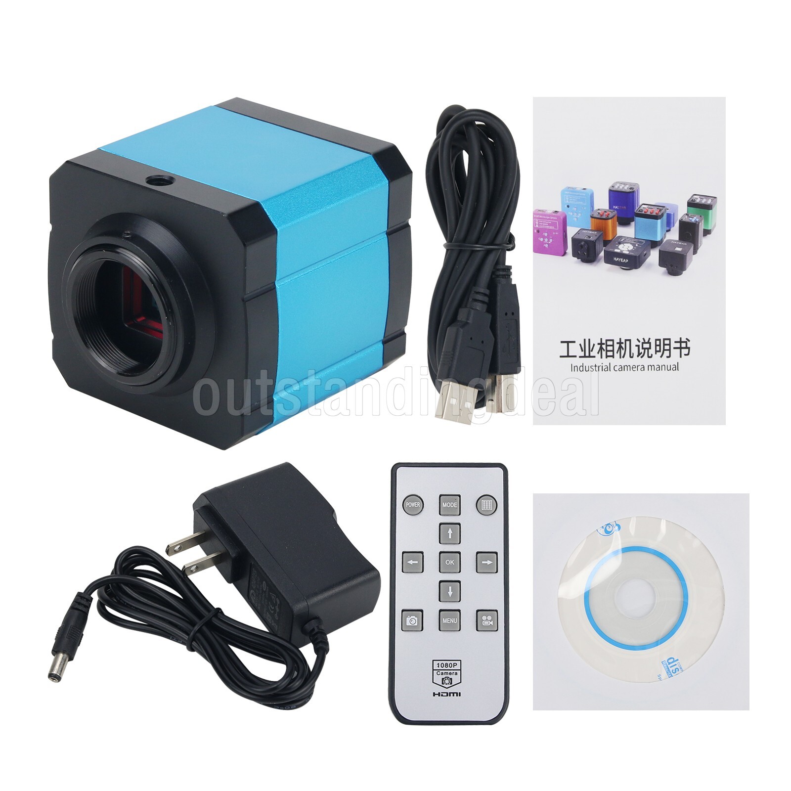 HY-2307 Industrial Microscope Camera 14MP HDMI/USB Output Support TF Card ot25