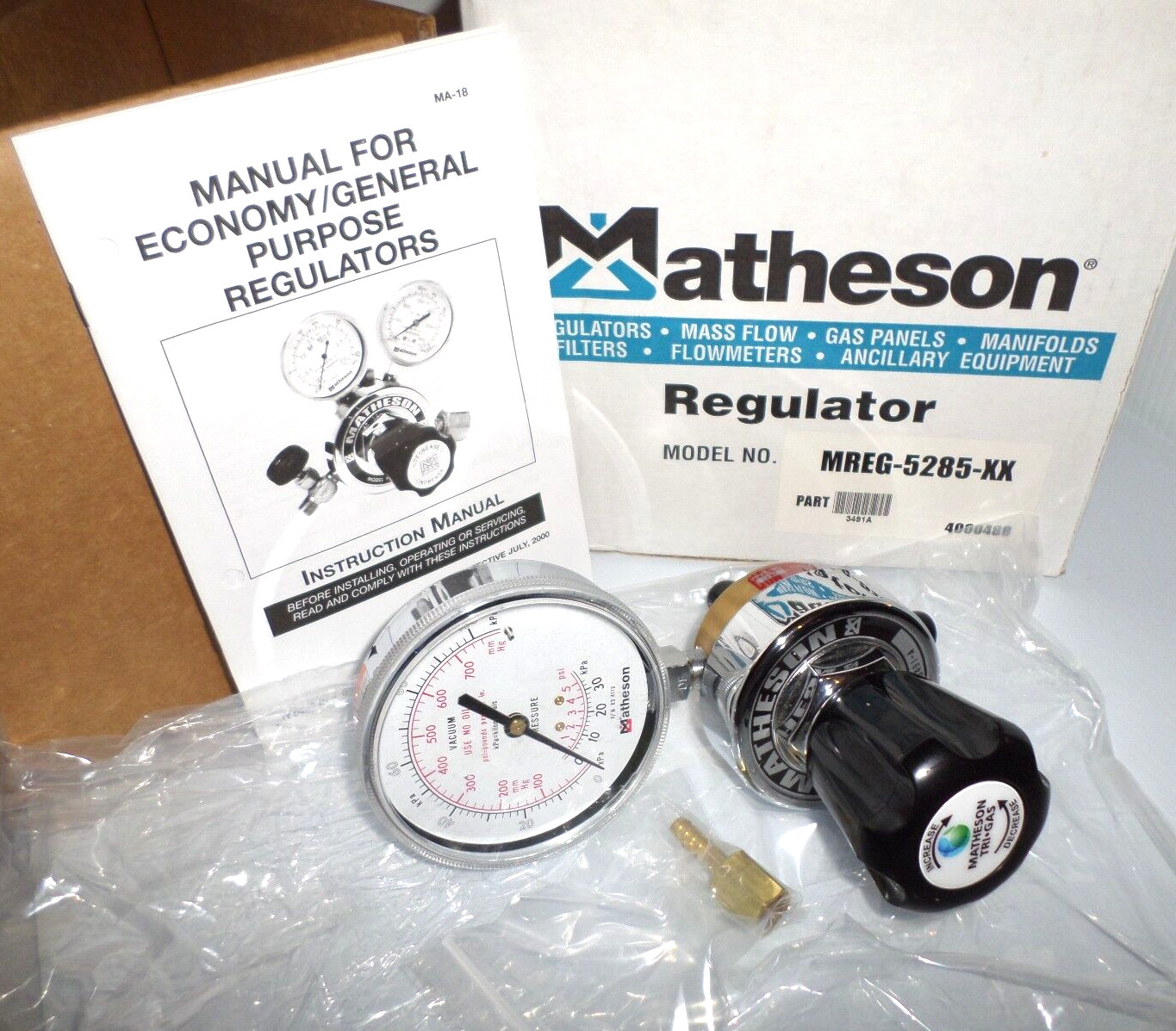 ⭐NEW IN BOX⭐ Matheson 3491-A Gas Regulator  350 PSI INLET PRESSURE 🔴USA🔵