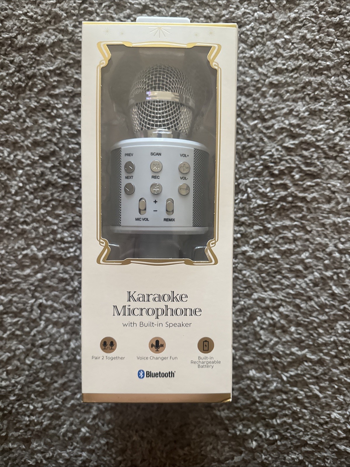 Vivitar Wireless Bluetooth Karaoke Microphone Portable Handheld Speaker USB New