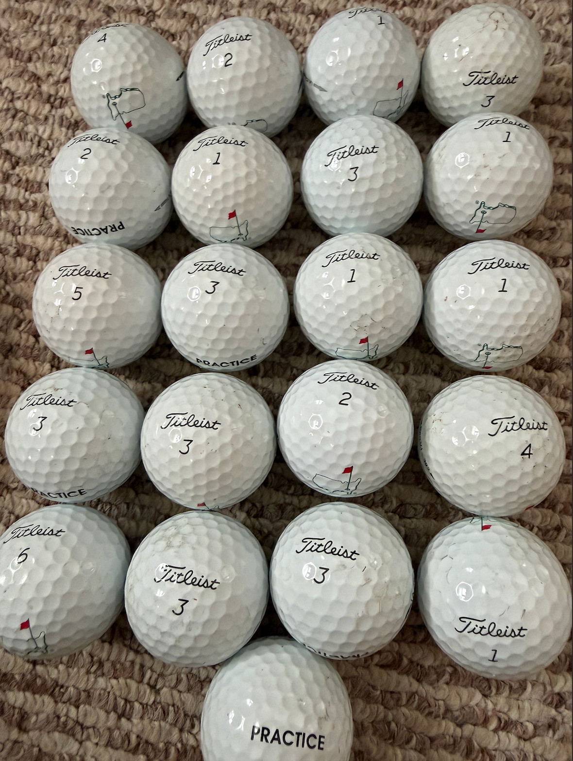 Augusta Masters Practice Golf Balls - Titleist RARE!
