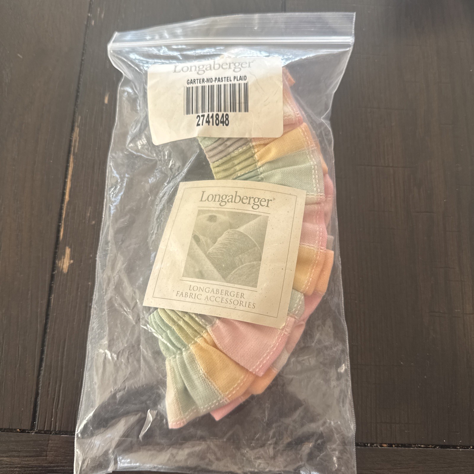 Longaberger Garter Pastel Plaid Medium