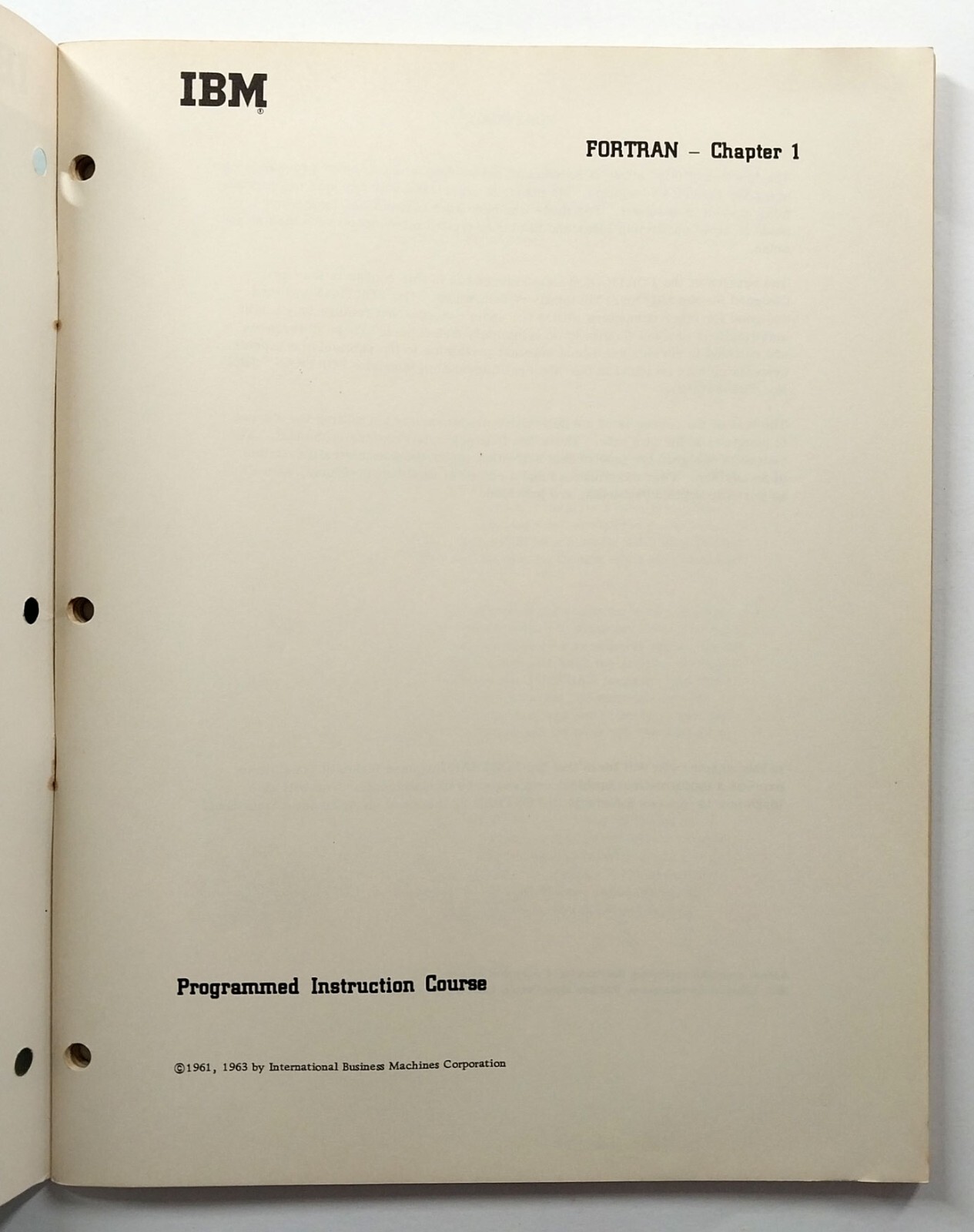Lot 6 IBM Fortran Programmed Instruction Course Manuals 1963 Vintage Computing