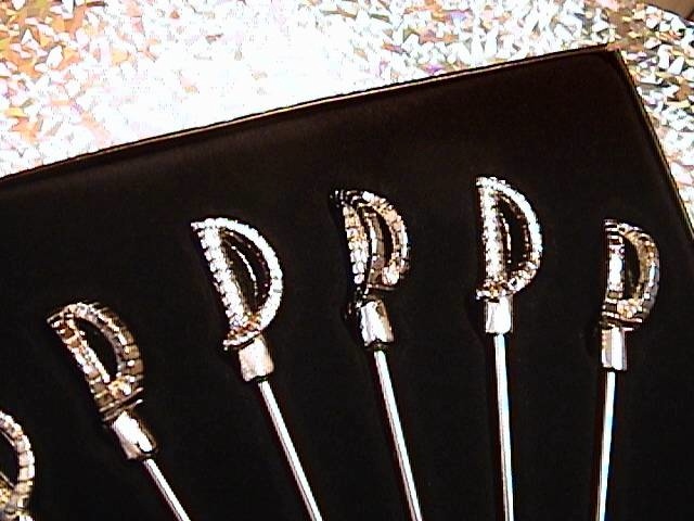 COCKTAIL PICKS SWORDS Stainless Steel for MARTINI glasses PERFECT GIFT UNDER $20