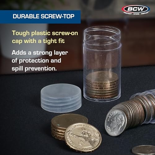 Coin Tubes for Silver Dollars - 10 Pack | Holds "Eisenhower" Dollar | Durable