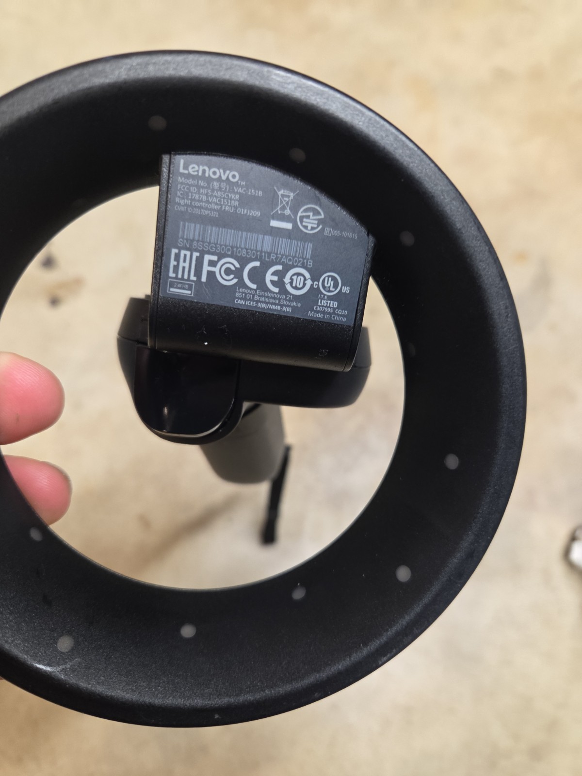 Lenovo Explorer Virtual Reality VR RIGHT HAND Controller Black VAC-151B tested