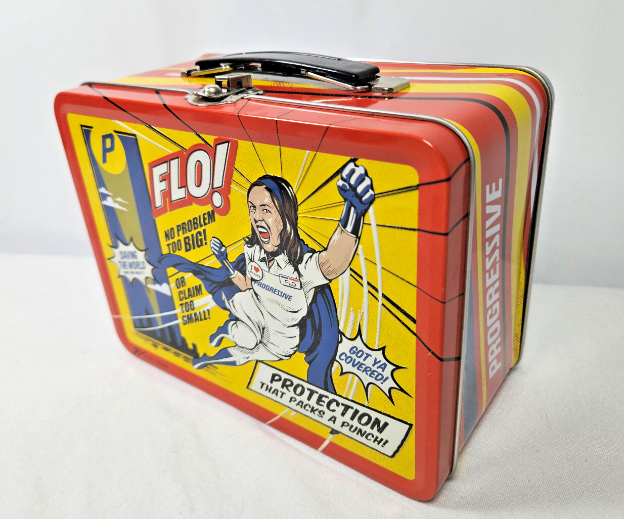 Progressive Insurance Superhero FLO Collectible Tin Lunch Box GV ART & DESIGN