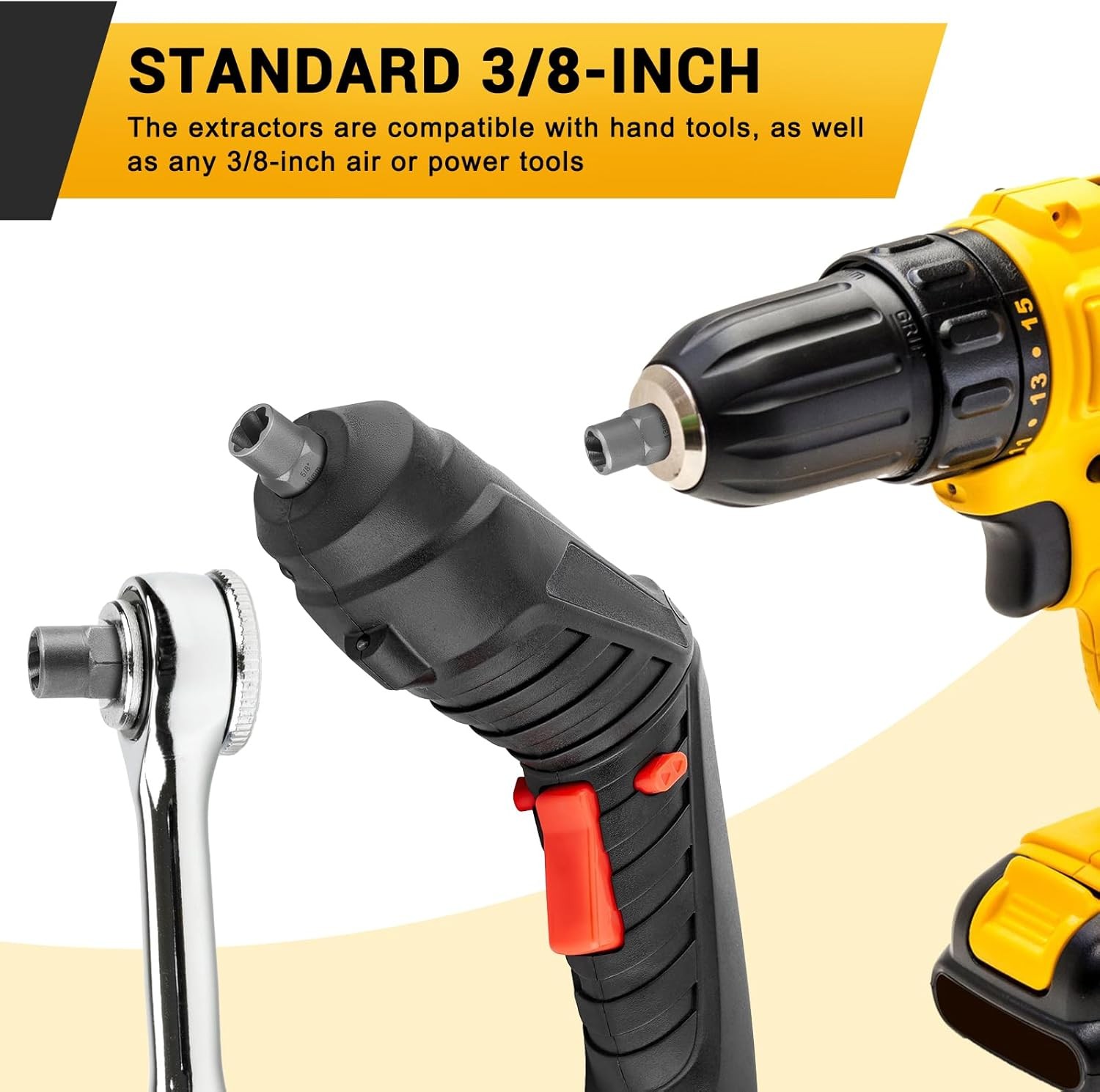 Impact Nut & Bolt Remover Set 3/8" Bolt Extractor Tool Socket Kit With Case 14pc