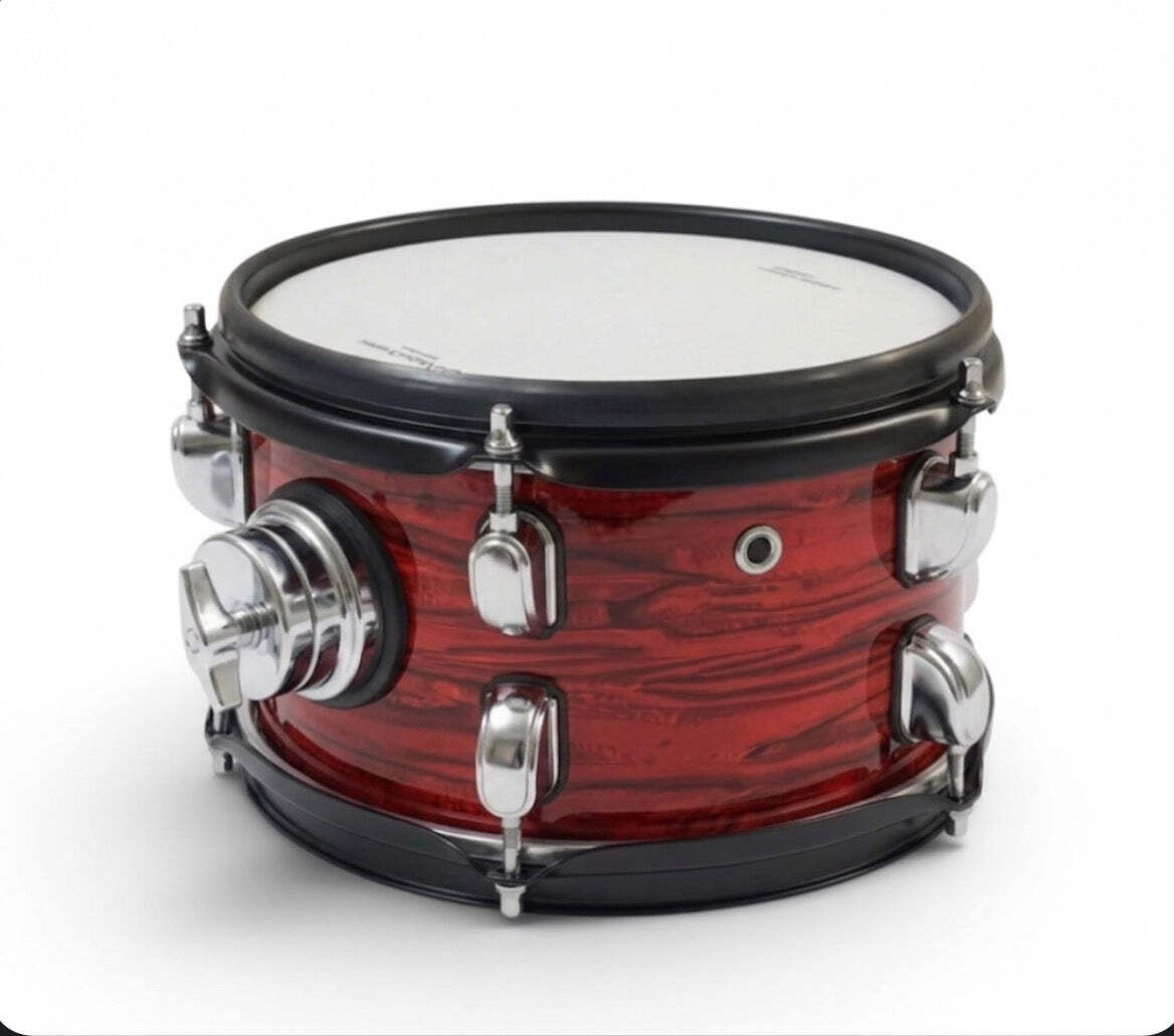 Dolby 8” Electronic RED WOOD TOM w 3 Triggers for Roland Alesis Drum