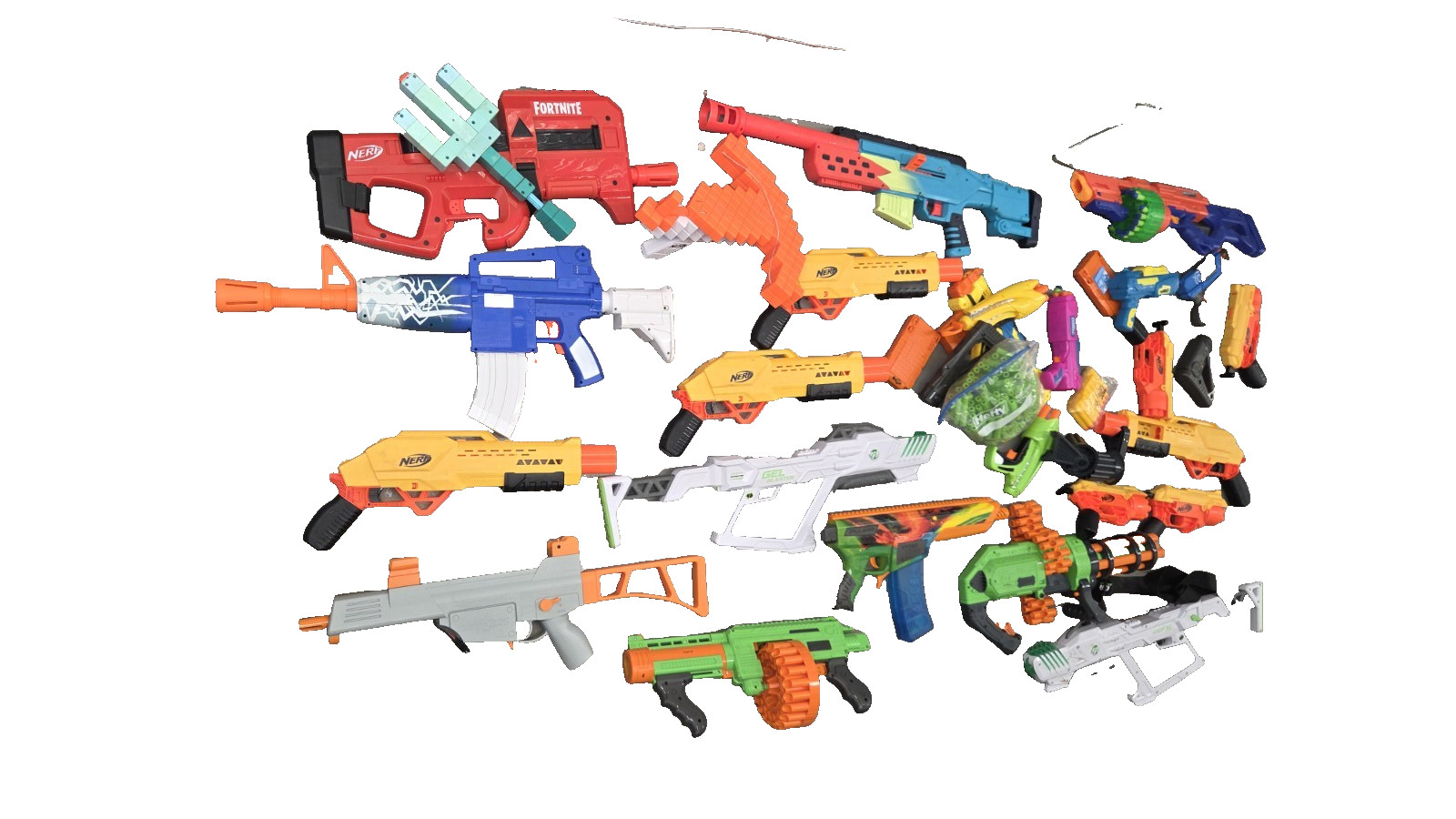 Nerf Gun Lot Darts Attachments Magazines Kids Toy Toys Fortnite Playing