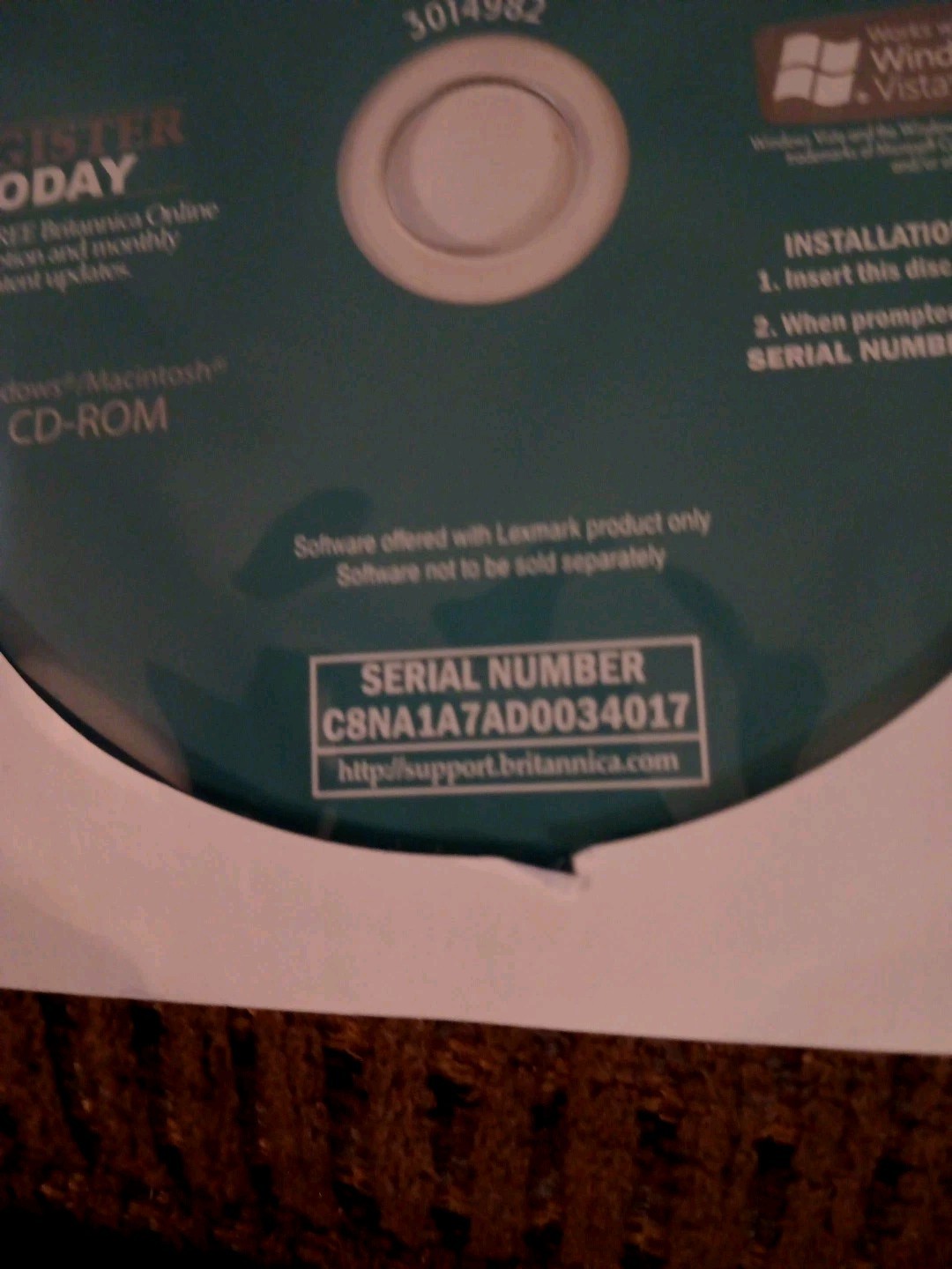 Britannica Desktop Encyclopedia - CD-ROM With Serial Number Sealed