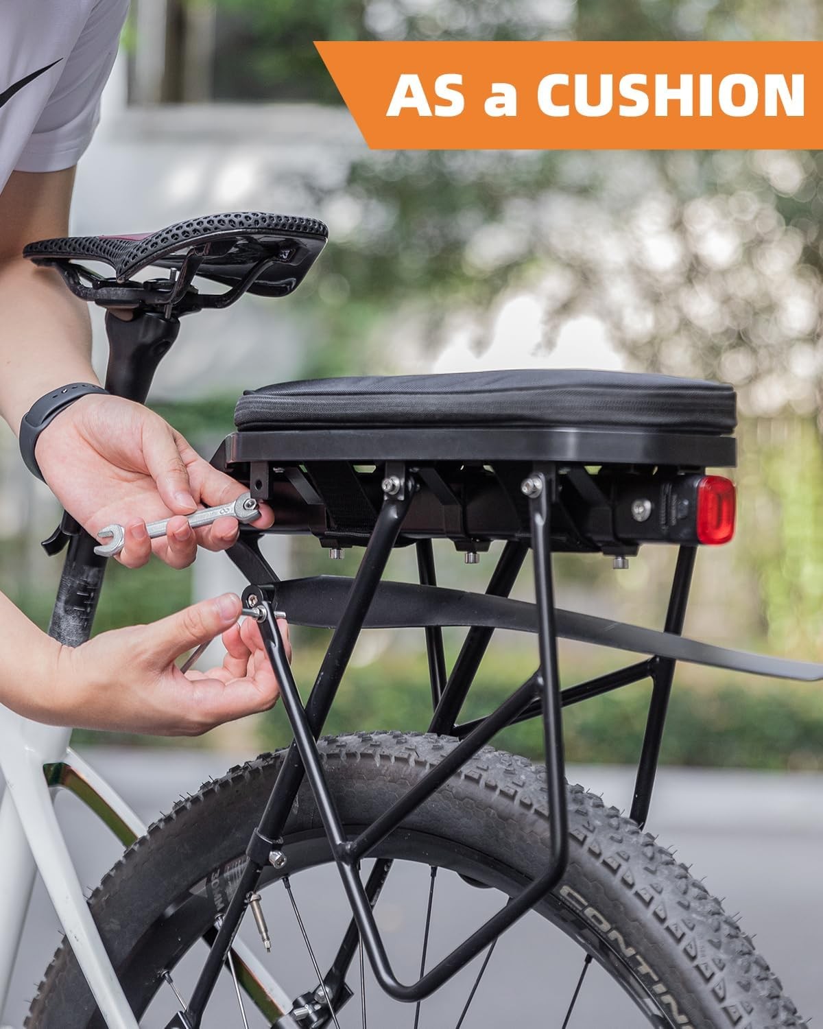 ROCKBROS Foldable Bike Bag for Rear Rack - Durable, Expandable, and Versatile -