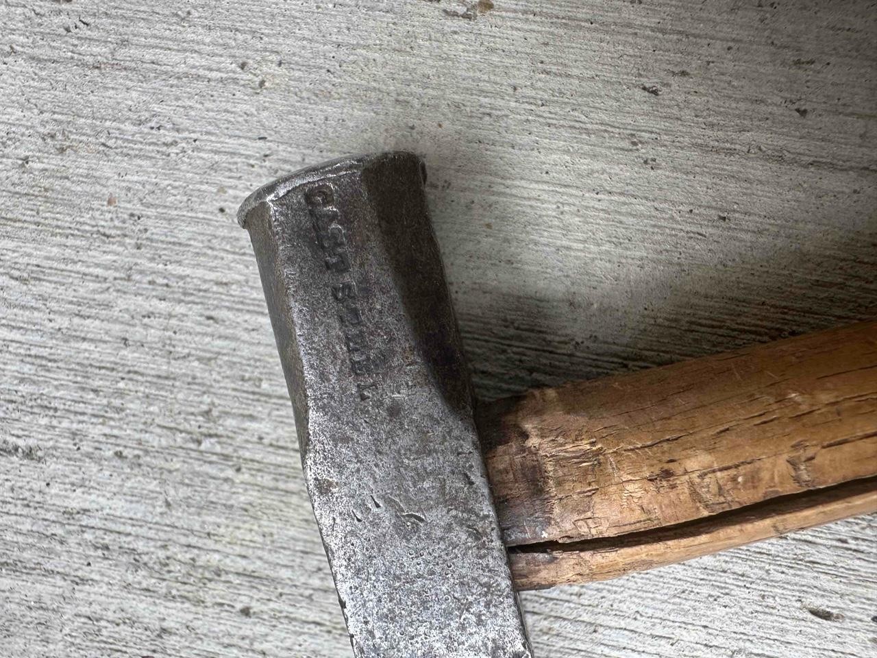 Antique 4 Ounce Tack Hammer "Cast Steel" Head Hardwood Handle
