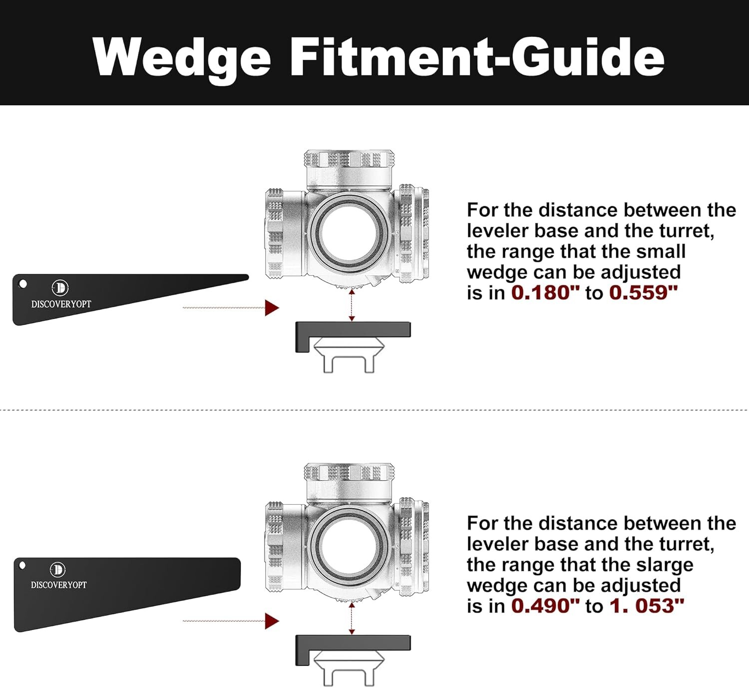 Scope Level Combo for Rifle Scope Mounting, Scope Leveling Kit, Scope Level Wedg