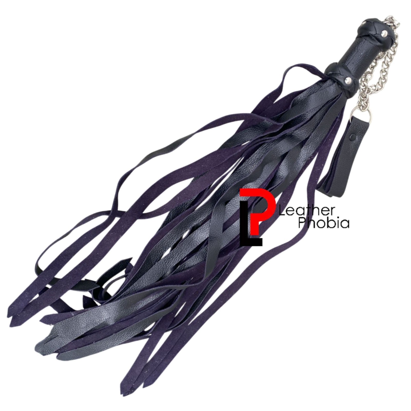 Real Leather Cowhide BDSM Flogger 25 Tails Handmade with Finger Loop Handle