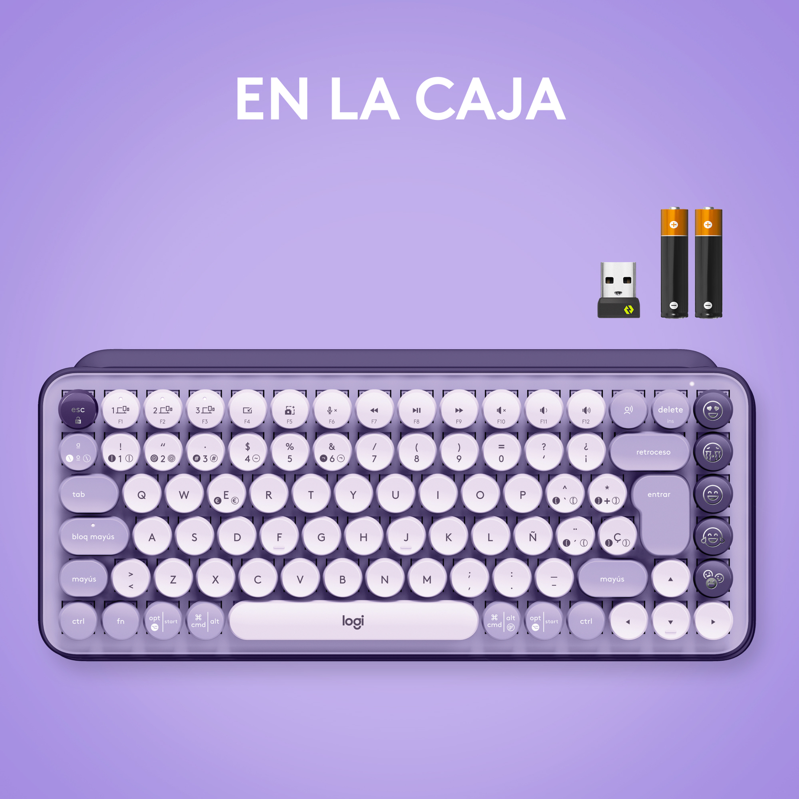 Logitech POP Keys Wireless Bluetooth Mechanical Keyboard (Cosmos) (Latin Layout)