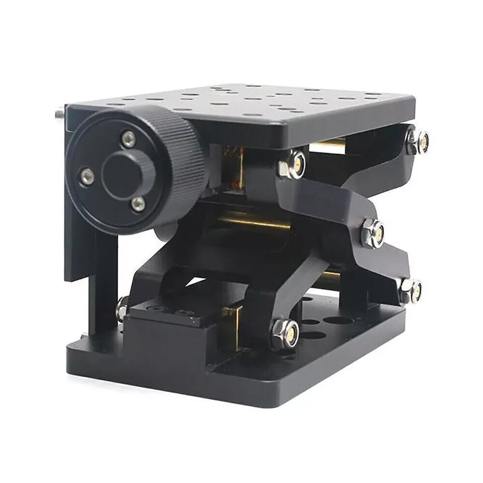 Precision Z-Axis Lifting Table 120x80MM Manual Fine-Tuning Platform Stroke 60MM